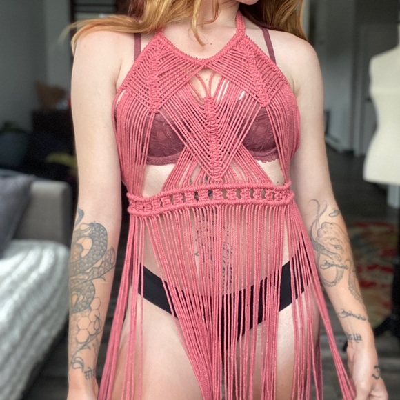 Handmade Macrame Crochet Dress - Picture 2 of 15